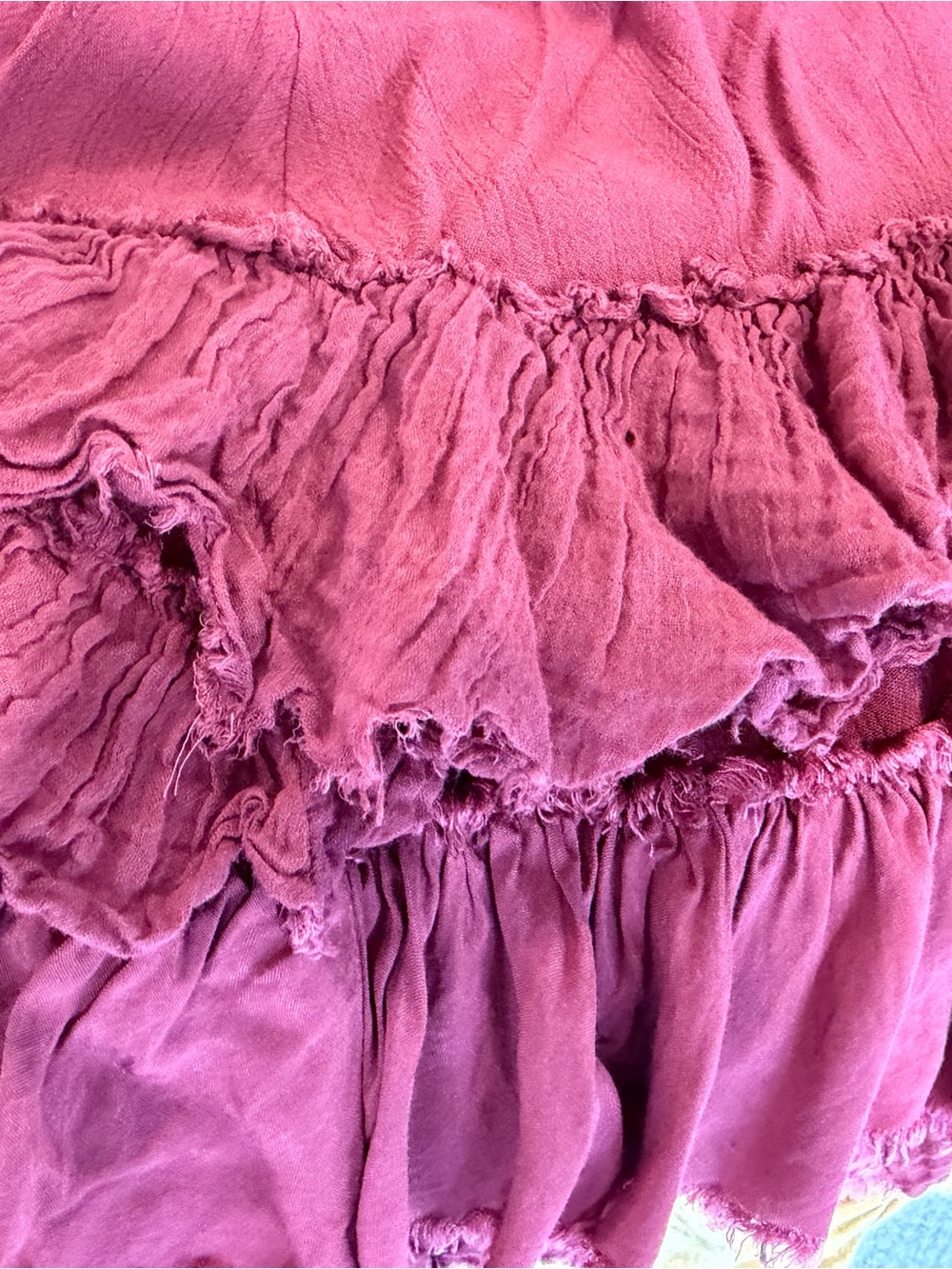 Rust Pink Ruffled Hem Tank Dress - Picture 5 of 6